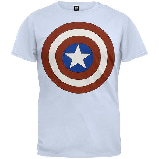 Captain America Shield Logo White Tshirt - TshirtNow.net - 2
