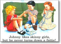 Thumbnail for Childhood Johnny Likes Skinny Girls Tshirt - TshirtNow.net - 2