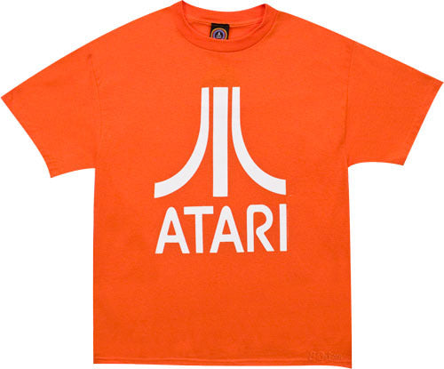 Atari Logo Tshirt: Orange With White Print - TshirtNow.net