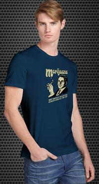 Thumbnail for Marijuana: why should glaucoma patients have all the fun? Retro Spoof tshirt: Steel Blue Colored T-shirt - TshirtNow.net - 1