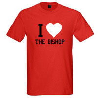 Bishop Elite "I Heart The Bishop" Tshirt: Red With Black and White Print - TshirtNow.net
