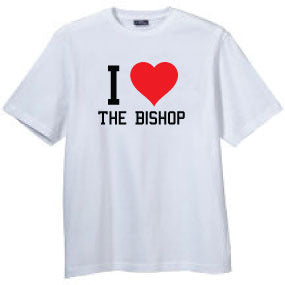 Bishop Elite "I Heart The Bishop" Tshirt: White With Black and Red Print - TshirtNow.net