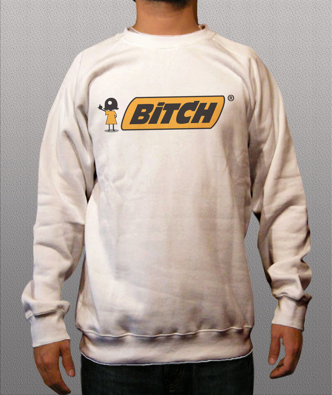 Bitched White Crewneck Sweatshirt - TshirtNow.net - 1