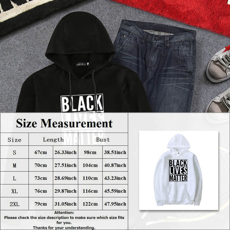 Black Lives Matter - Unisex Long Sleeve Cotton Casual Hoodies and Pullovers