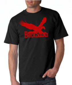 Brick Squad Tshirt: Black With Red Print - TshirtNow.net - 1