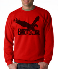 Thumbnail for Brick Squad Crewneck: Red With Black Print - TshirtNow.net
