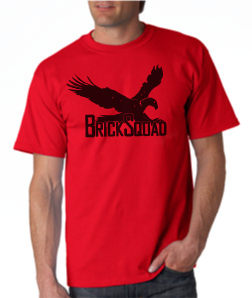 Brick Squad Tshirt: Red With Black Print - TshirtNow.net