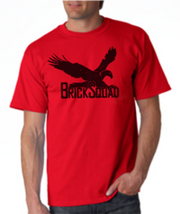 Thumbnail for Brick Squad Tshirt: Red With Black Print - TshirtNow.net