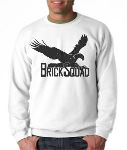 Brick Squad Crewneck: White With Black Print - TshirtNow.net - 1