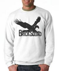 Thumbnail for Brick Squad Crewneck: White With Black Print - TshirtNow.net - 1