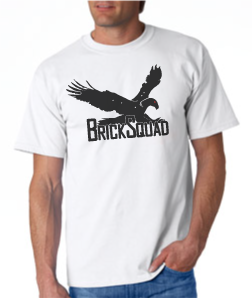 Brick Squad Tshirt: White With Black Print - TshirtNow.net - 1
