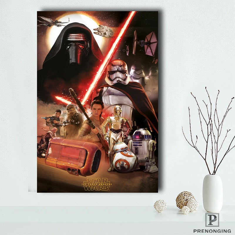 Spray Painted Silk Fabric Customized Vintage Star War Posters