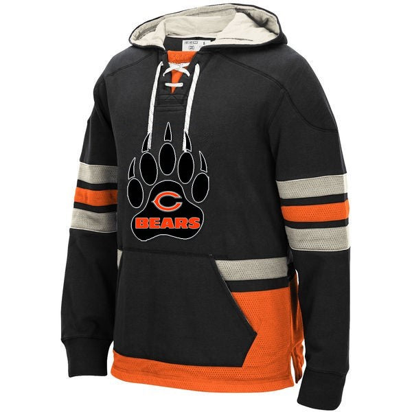 Chicago Bears Laced Hockey style Hoodie Sweatshirt