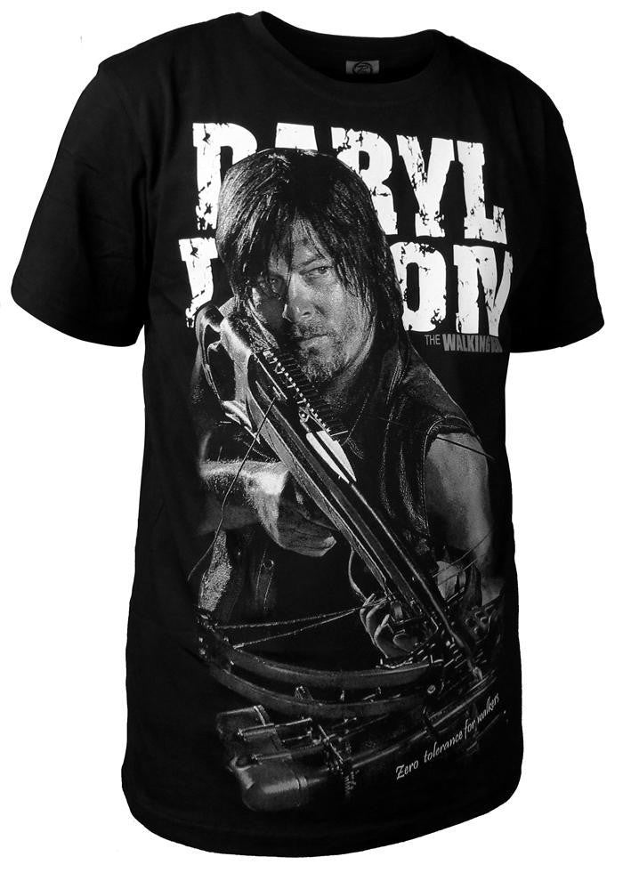 The Walking Dead Daryl Dixon Zero Tolerance For Walkers Crossbow Oversize Print Tshirt - TshirtNow.net - 2