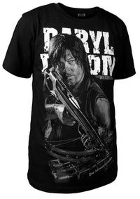 Thumbnail for The Walking Dead Daryl Dixon Zero Tolerance For Walkers Crossbow Oversize Print Tshirt - TshirtNow.net - 2