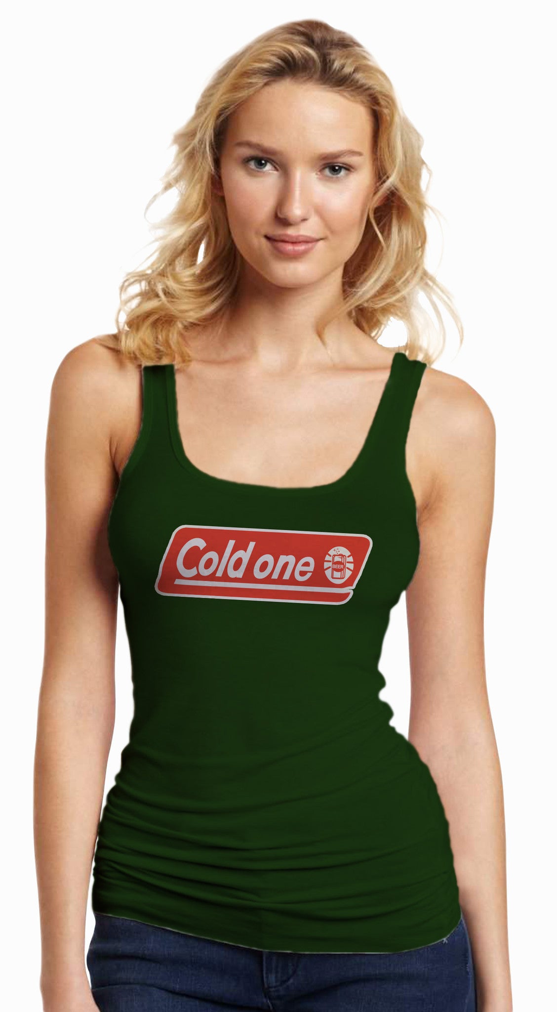 Cold One Dark green tanktop T-shirt for women - TshirtNow.net - 1