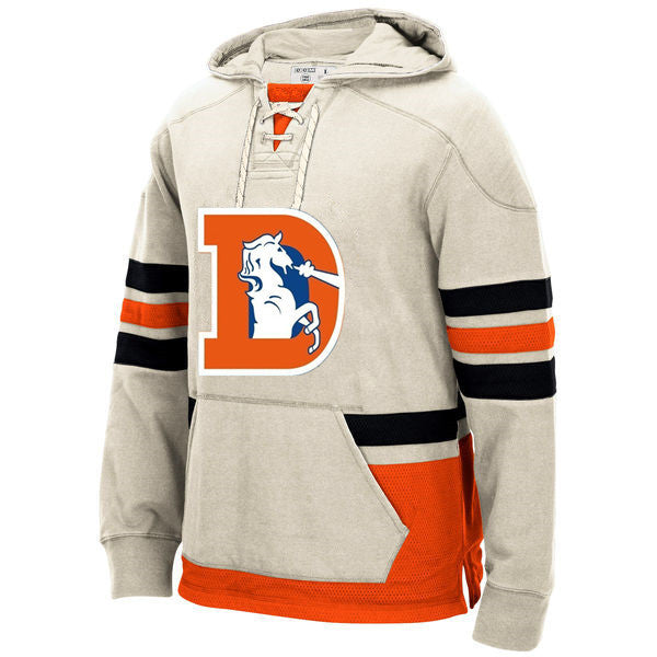 Denver Broncos Laced Hockey style Hoodie Sweatshirt