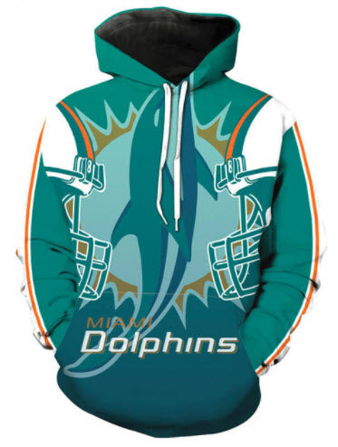 Miami Dolphins Allover 3D Print Hoodie