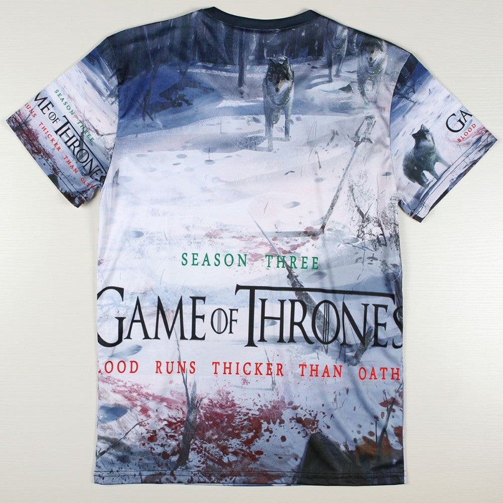 Game Of Thrones Dire Wolf GOF Logo Allover Print Tshirt - TshirtNow.net - 2