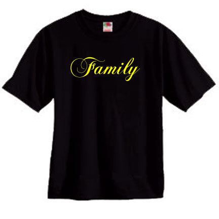 Bishop Elite "Family" Tshirt: Black With Yellow Print - TshirtNow.net
