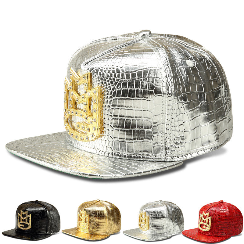 Fashion Baseball Leather Snapback with Gold Rhinestone Maybach Logo MMG Cap - TshirtNow.net - 4