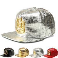 Thumbnail for Fashion Baseball Leather Snapback with Gold Rhinestone Maybach Logo MMG Cap - TshirtNow.net - 4