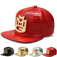 Thumbnail for Fashion Baseball Leather Snapback with Gold Rhinestone Maybach Logo MMG Cap - TshirtNow.net - 1
