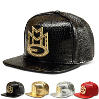 Thumbnail for Fashion Baseball Leather Snapback with Gold Rhinestone Maybach Logo MMG Cap - TshirtNow.net - 2