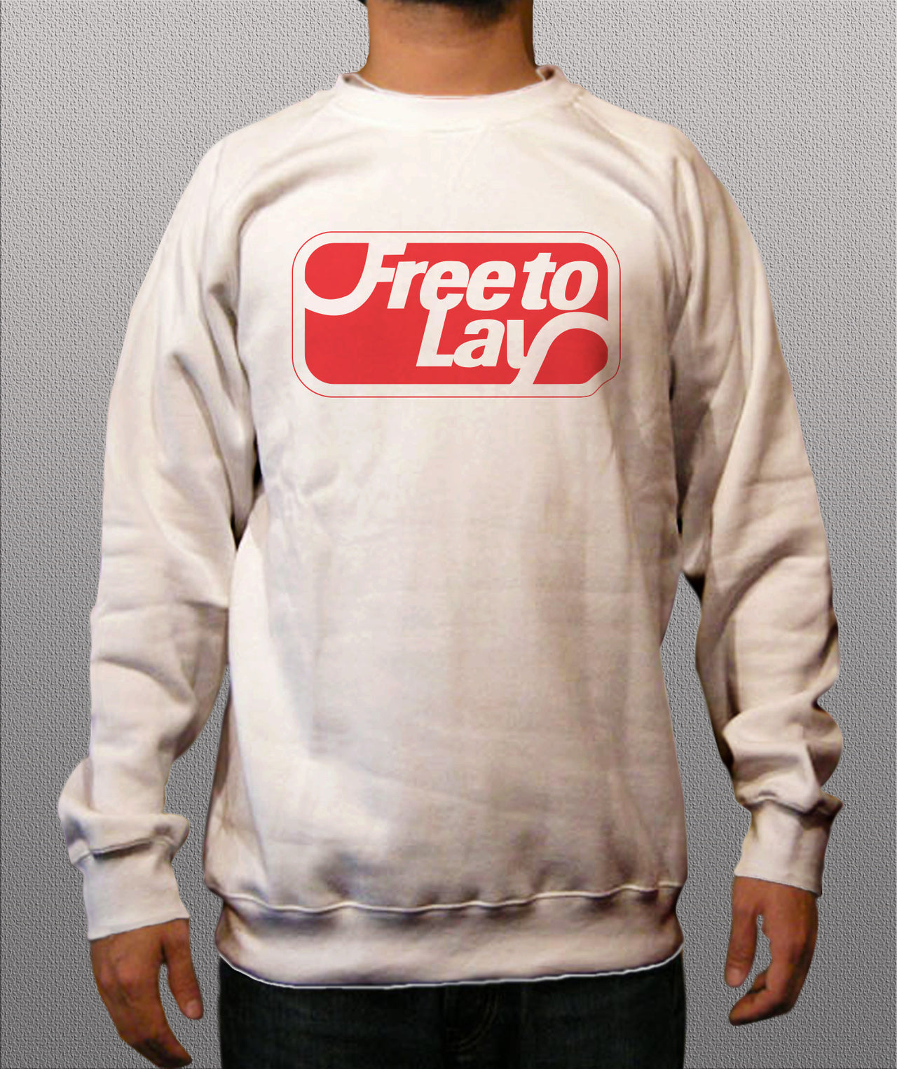 Free to lay White Crewneck Sweatshirt - TshirtNow.net - 1