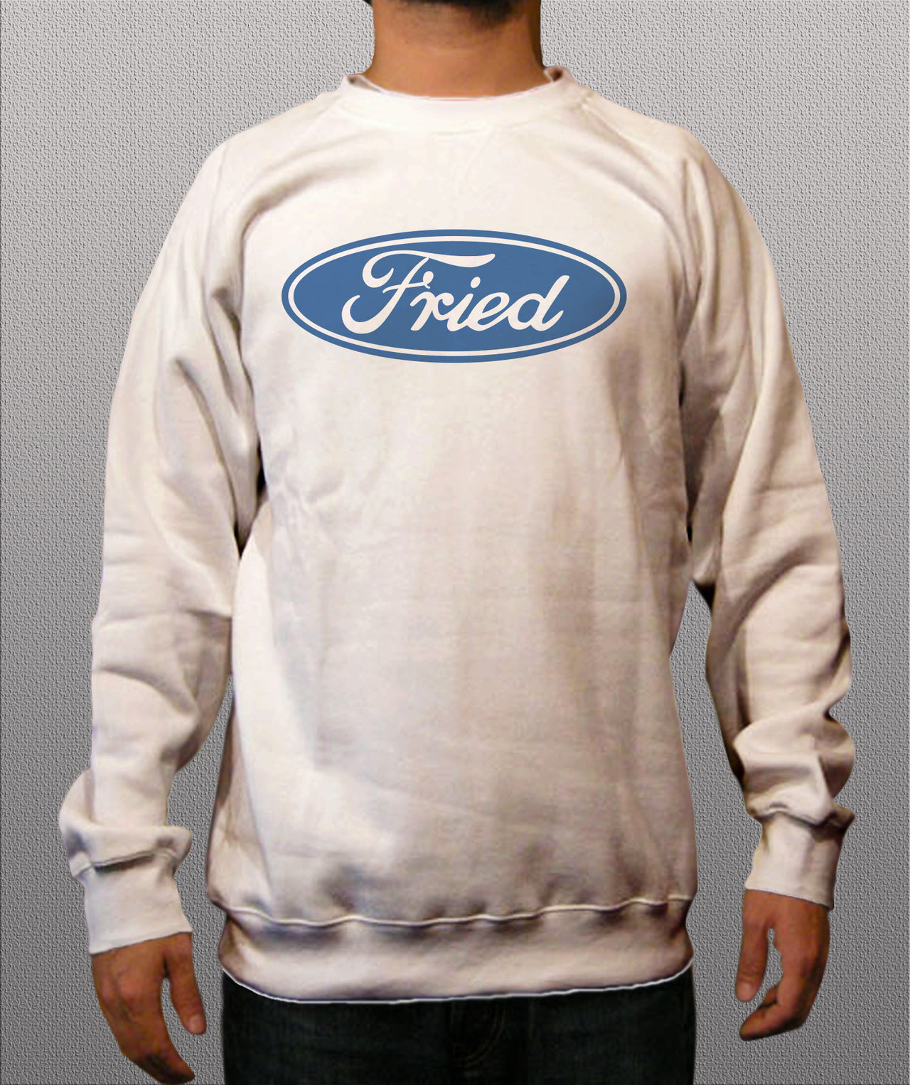 Fried White Crewneck Sweatshirts - TshirtNow.net - 1