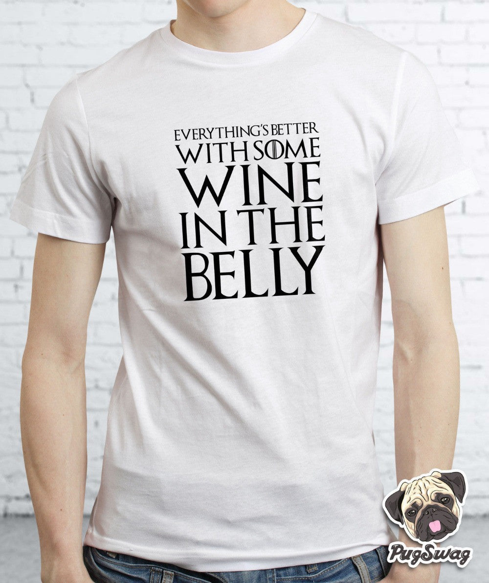 Game Of Thrones Everything's Better With Some Wine In The Belly Tshirt - TshirtNow.net - 2