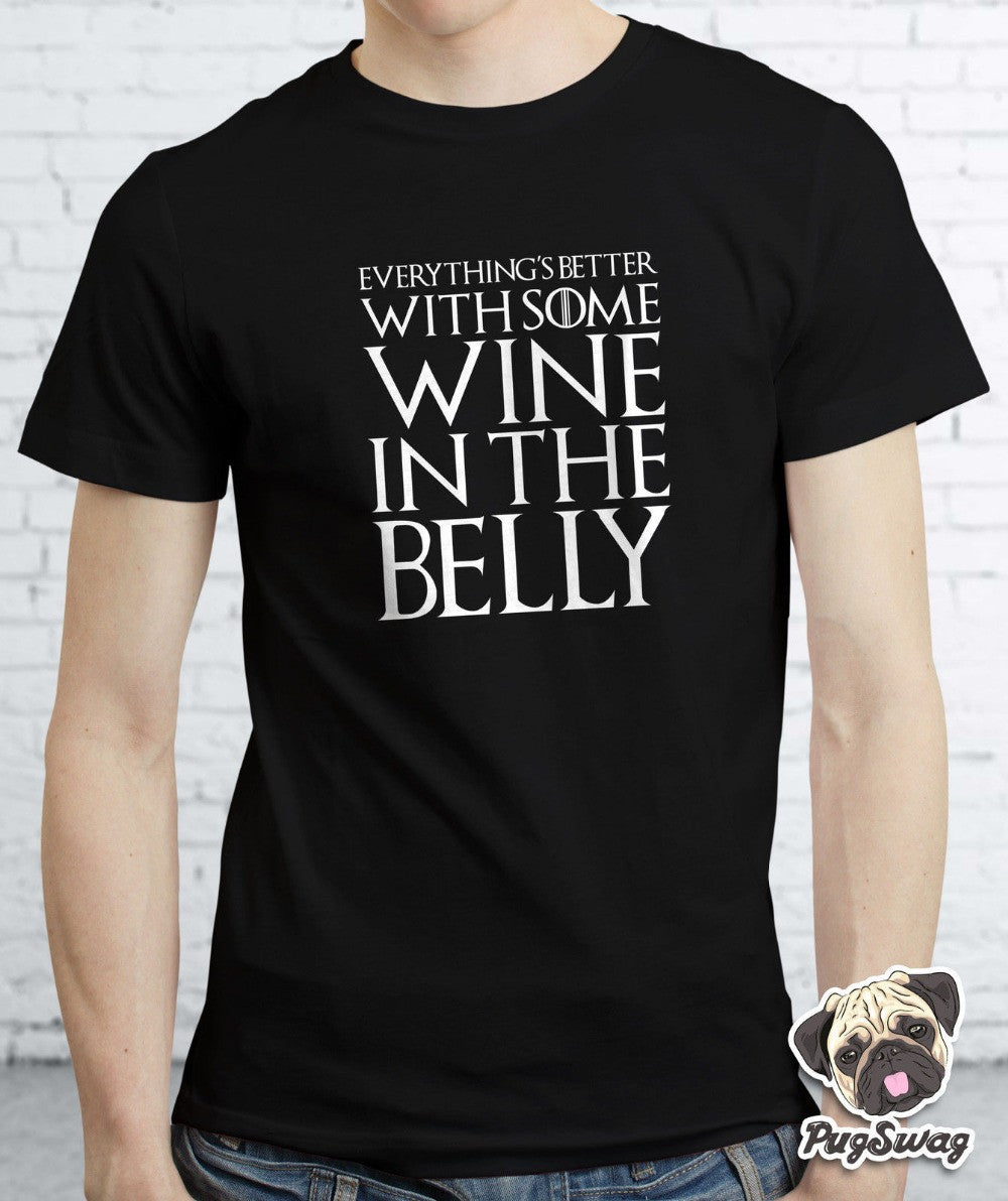 Game Of Thrones Everything's Better With Some Wine In The Belly Tshirt - TshirtNow.net - 1