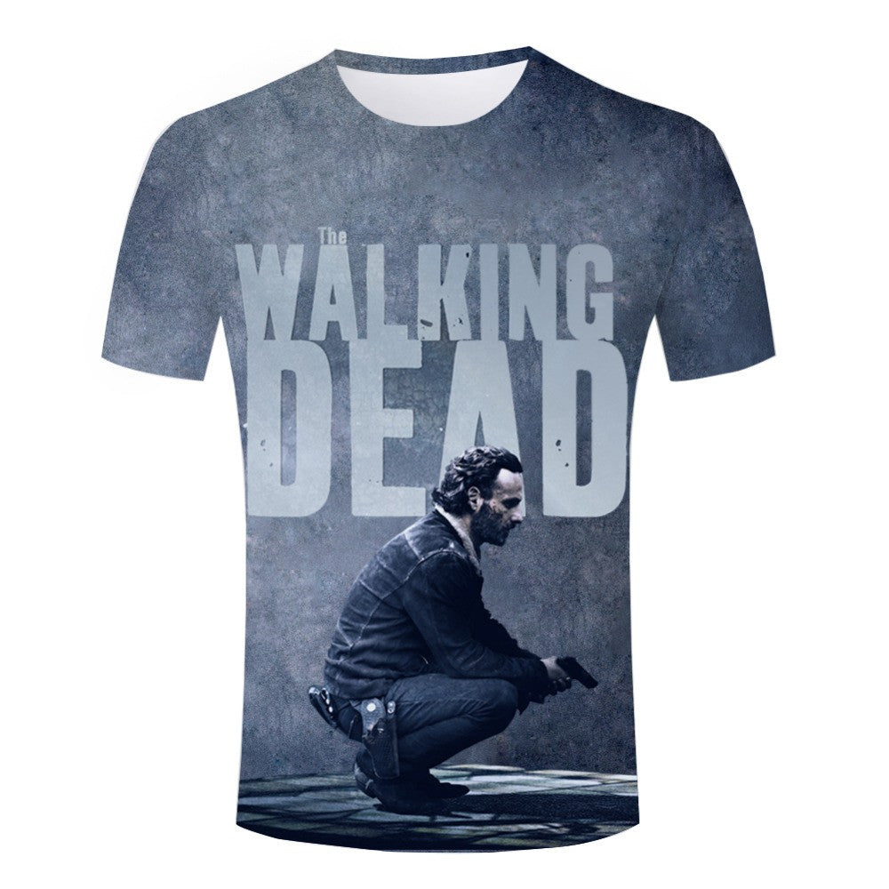 The Walking Dead Allover 3D Print Rick with Pistol Tshirt - TshirtNow.net - 1
