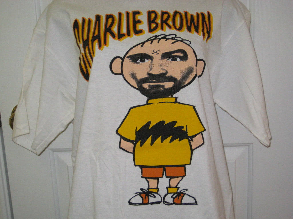 Charlie Brown Charles Manson Adult White Size L Large Tshirt - TshirtNow.net