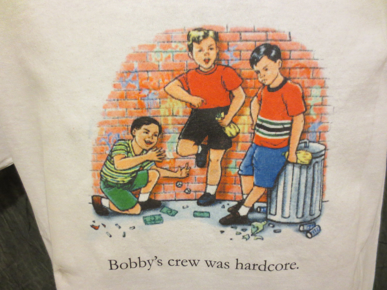 Childhood Bobby's Crew Was Hardcore White Tshirt - TshirtNow.net - 1