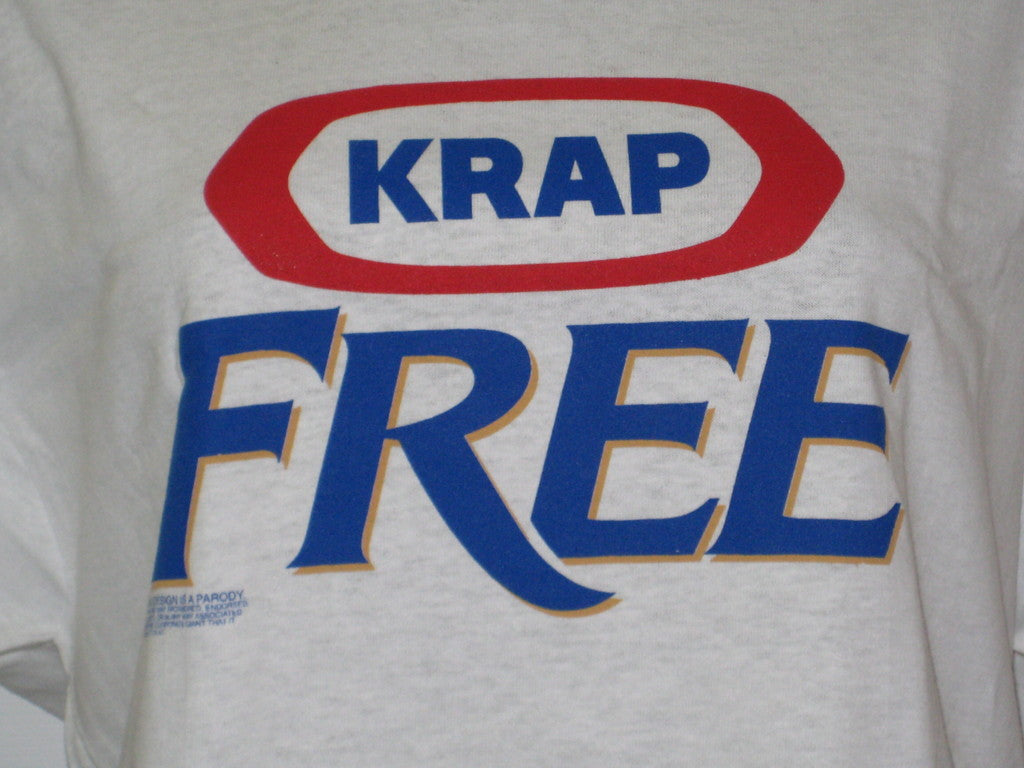 Krap Free Adult White Size L Large Tshirt - TshirtNow.net - 2