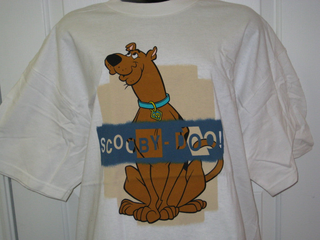 Scooby Doo Stencil Scooby Adult White Size XL Extra Large Tshirt - TshirtNow.net - 2