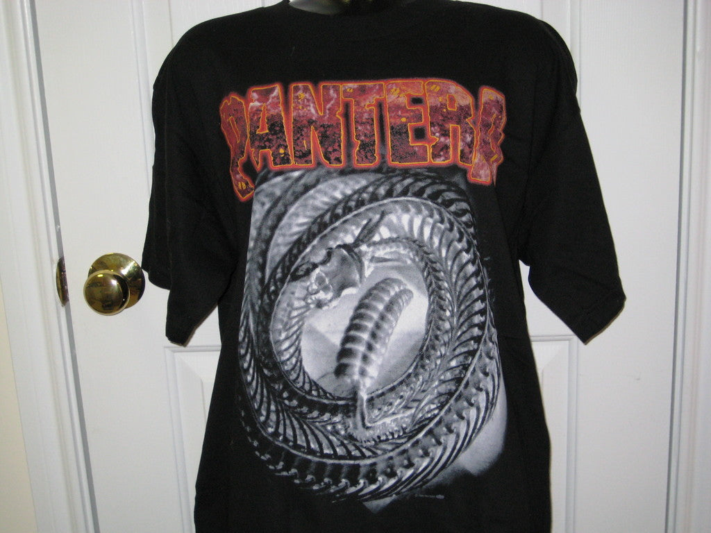 Pantera Snake Skeleton Adult Black Size L Large Tshirt - TshirtNow.net - 2