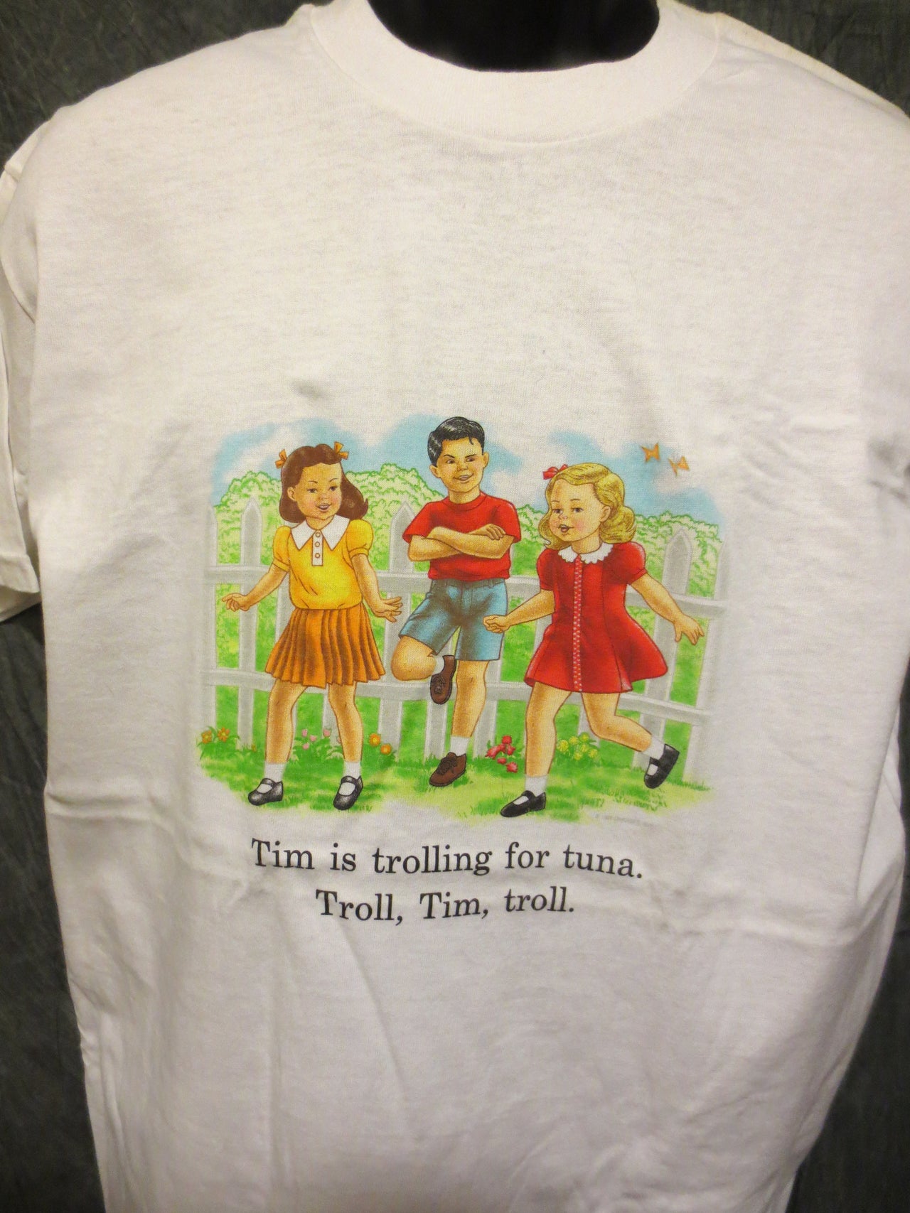 Childhood Tim is Trolling For Tuna. Troll, Tim, Troll. White Tshirt - TshirtNow.net - 4