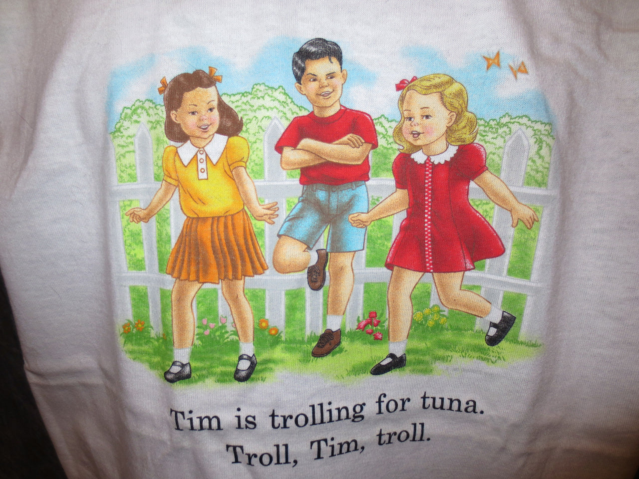 Childhood Tim is Trolling For Tuna. Troll, Tim, Troll. White Tshirt - TshirtNow.net - 5