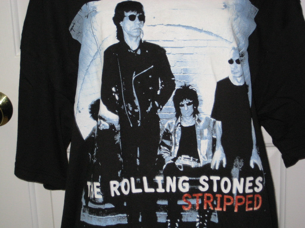 Rolling Stones Stripped Adult Black Size XL Extra Large Tshirt - TshirtNow.net - 1