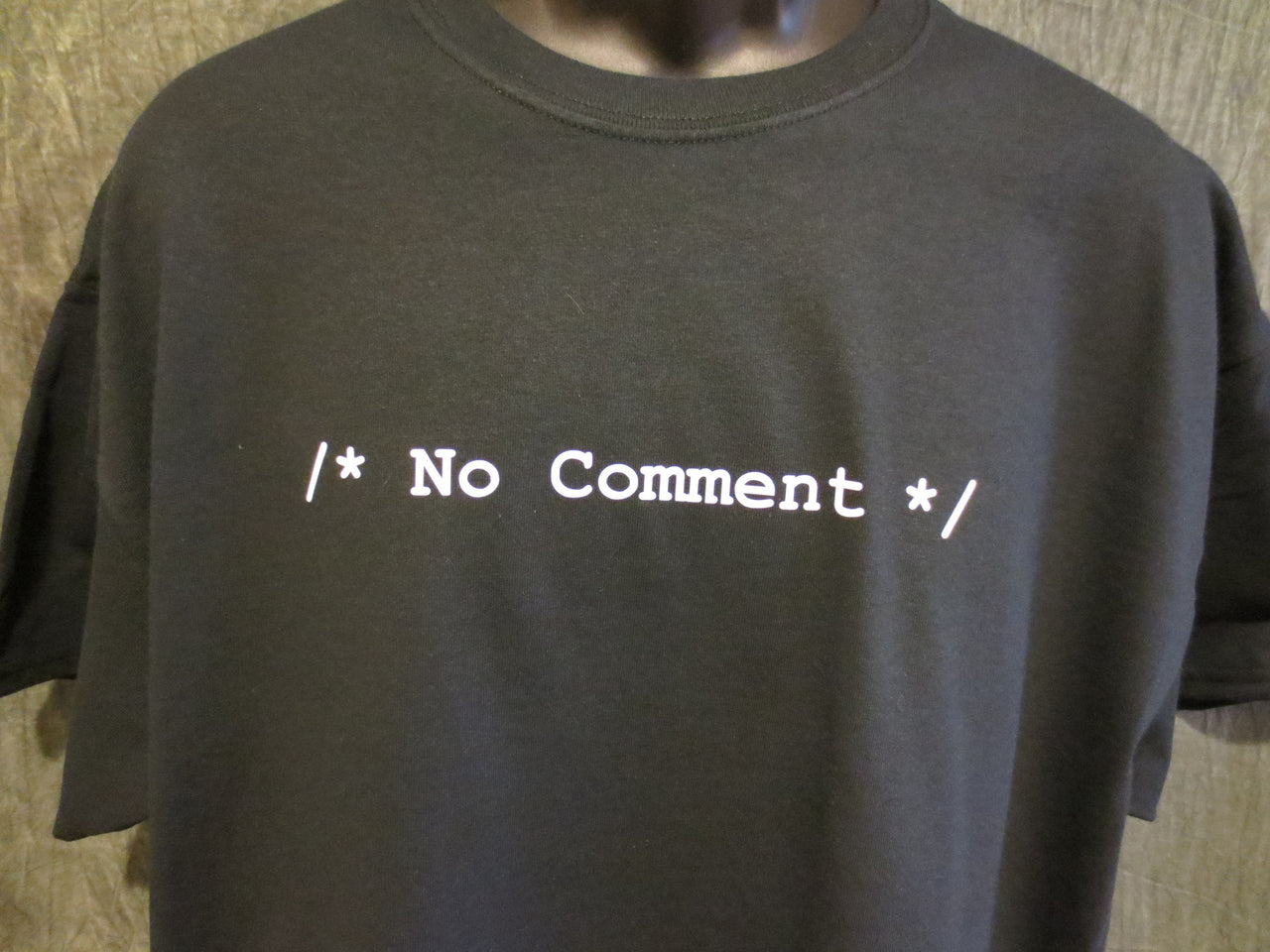 /* No Comment */ Tshirt: Black With White Print - TshirtNow.net - 3