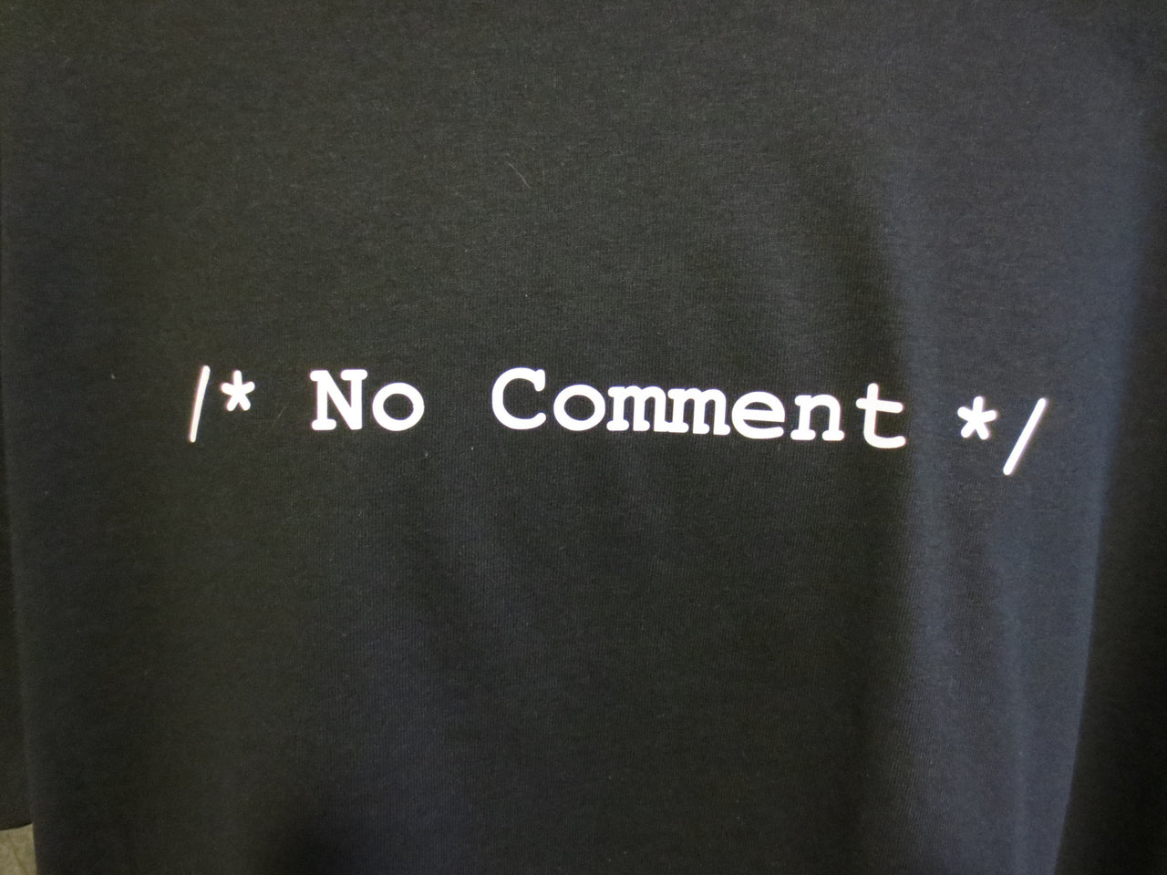 /* No Comment */ Tshirt: Black With White Print - TshirtNow.net - 2