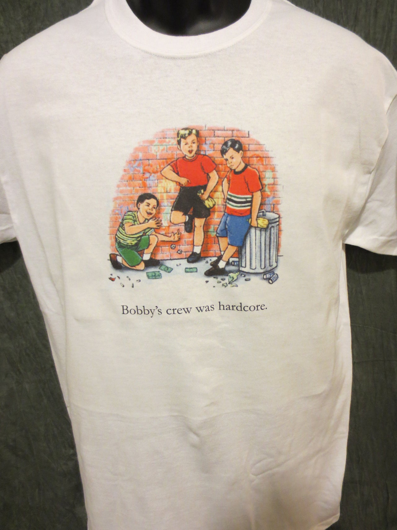 Childhood Bobby's Crew Was Hardcore White Tshirt - TshirtNow.net - 7