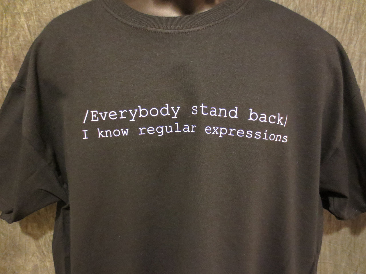 Everybody Stand Back: I Know Regular Expressions Tshirt: Black With White Print - TshirtNow.net - 2