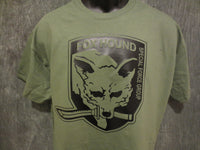 Thumbnail for Metal Gear Solid Fox Hound Special Force Group Tshirt: Military Army O.D. Green With Black  Print - TshirtNow.net - 1