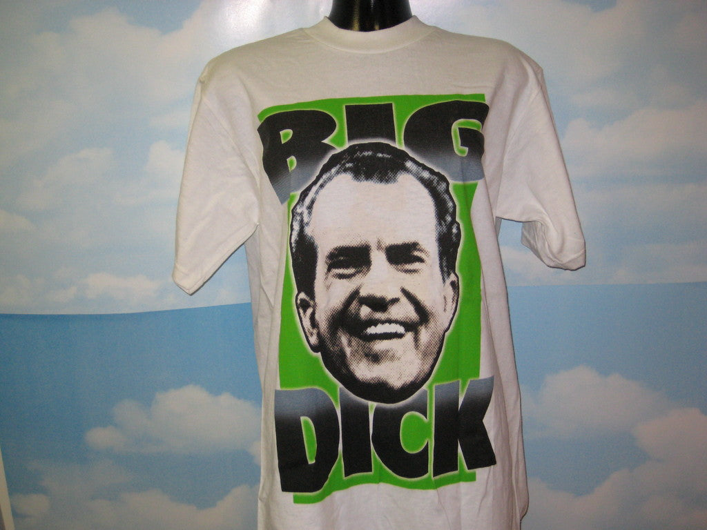 Big Dick Richard Nixon Adult White Size M Medium Tshirt - TshirtNow.net - 2
