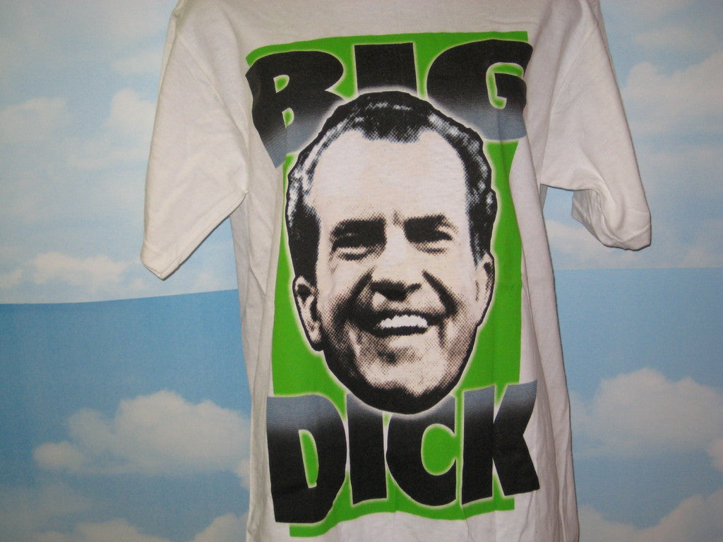 Big Dick Richard Nixon Adult White Size M Medium Tshirt - TshirtNow.net - 3