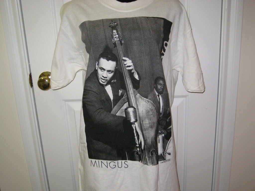 Charles Mingus White Adult Large Tshirt - TshirtNow.net - 2