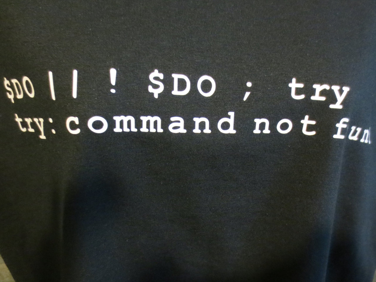 Do or Do Not; There is no Try (Computer Code Yoda Expression of Speech) Tshirt: Black With White Print - TshirtNow.net - 16
